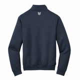 Fleece 1/4-Zip Pullover Sweatshirt | Embroidered — Navy, back view