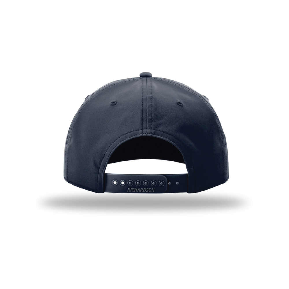 Richardson Classic Rope Cap | Embroidered — Navy/White, back view