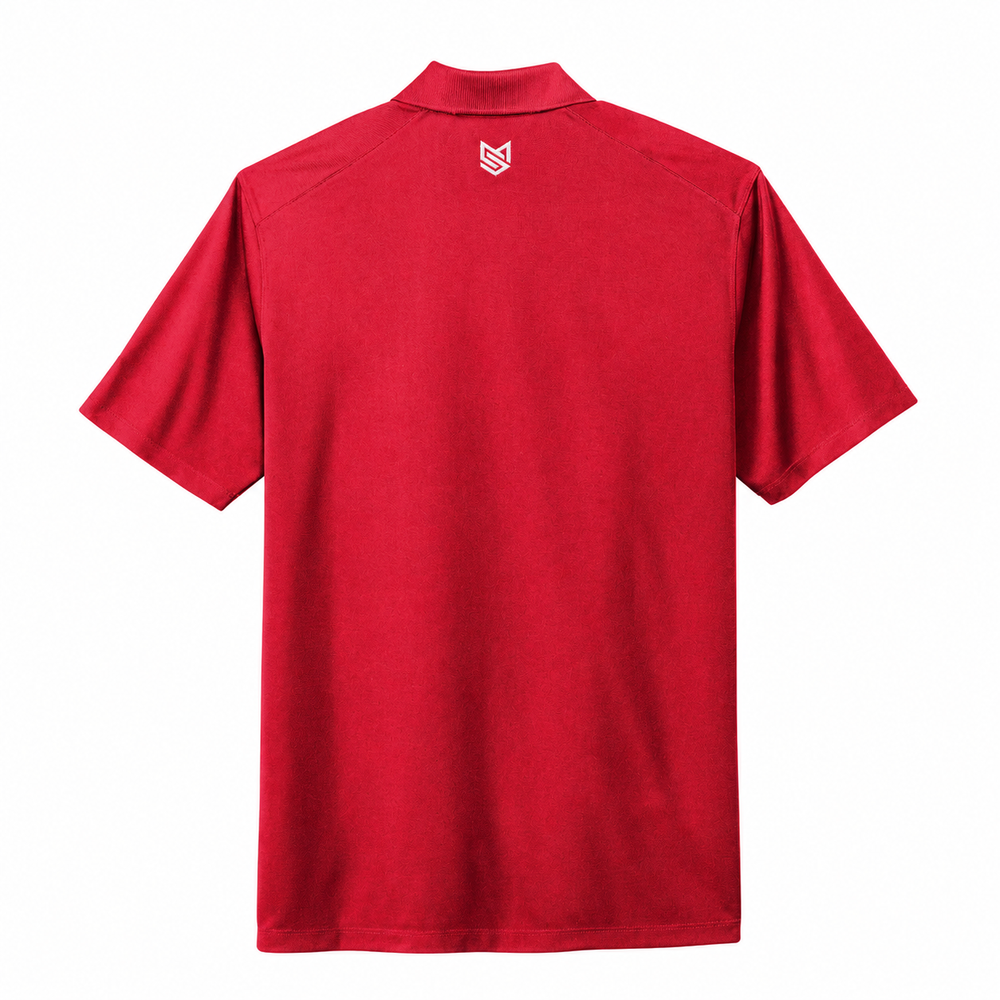 Nike Dri-FIT Micro Pique 2.0 Polo — Red, back view