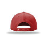 Richardson Classic Rope Cap | Embroidered — Red/White, back view