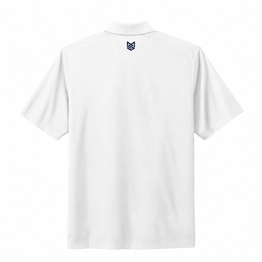 Nike Dri-FIT Micro Pique 2.0 Polo — White, back view