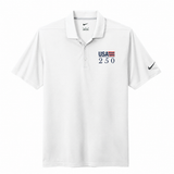 Nike Dri-FIT Micro Pique 2.0 Polo — White, front view