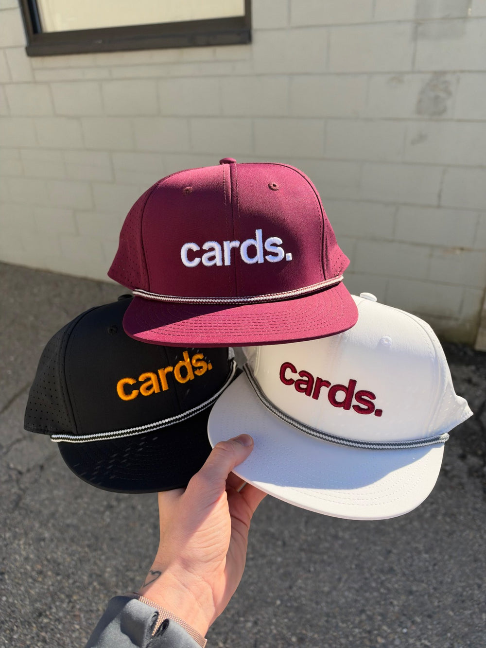 Davison Cardinals 'cards.' Rope Hat — GB519 — Black | MediaSkapes