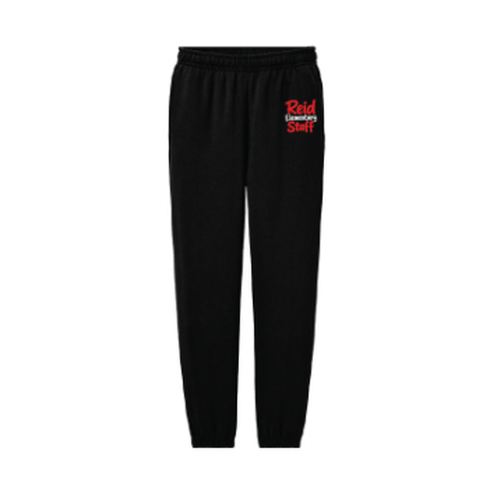 BC4737 — Black — original Reid Staff logo and individual garment view