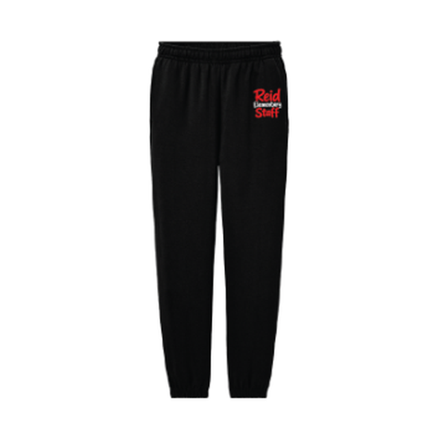 BC4737 — Black — original Reid Staff logo and individual garment view