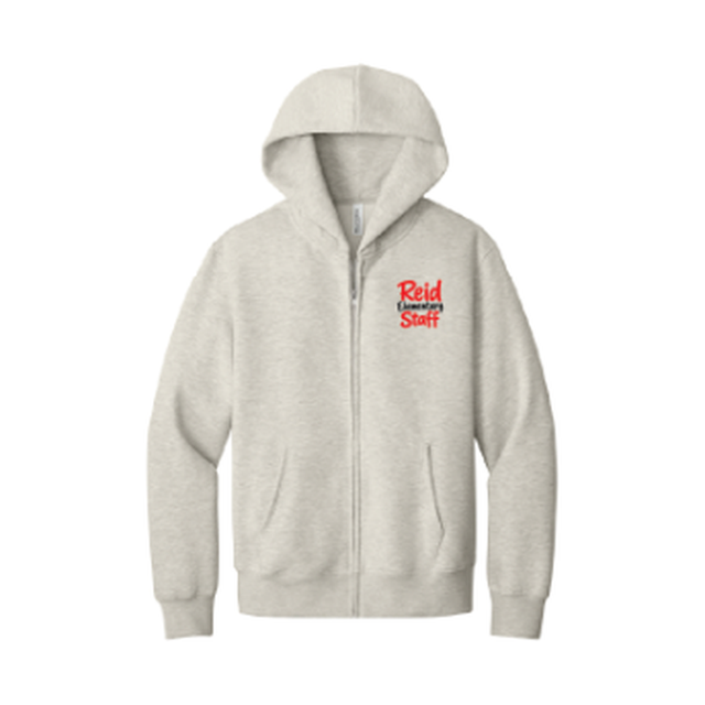 BC4739 — Vintage Heather Grey — original Reid Staff logo and individual garment view